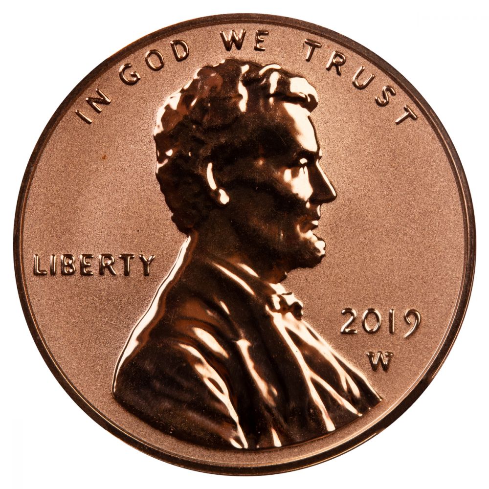 2019-W Reverse Proof Lincoln Cent Proof 70 RD