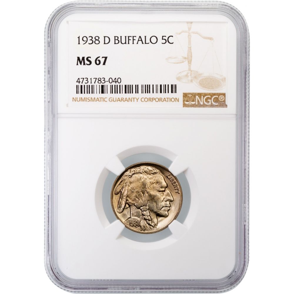 1938-D Buffalo Nickel NGC/PCGS MS67