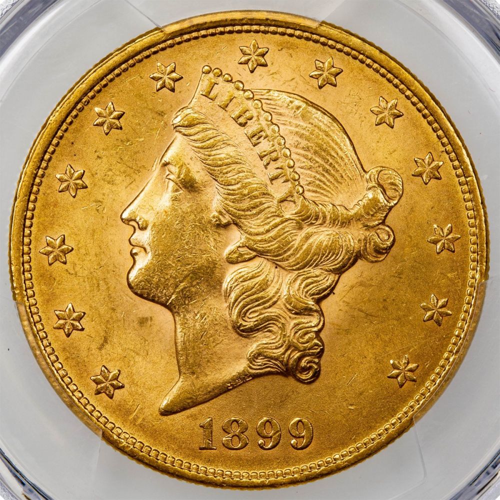 $20 1899-P Liberty Head Gold Double Eagle MS62